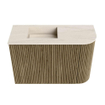 Mondiaz JOYA-DLUX 61.6cm toiletmeubel - ronding rechts kleur Dusk - Wastafel FAYE positie Links Zonder kraangat kleur Meli. SW1425845