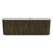Mondiaz JOYA-DLUX 123.2cm toiletmeubel - ronding links en rechts kleur Shadow - Wastafel FAYE positie Midden Zonder kraangat kleur Glace. SW1422809