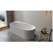 Ideavit Viva baignoire îlot demi-freestanding 170x80cm Acrylique blanc mat SW901467