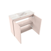 MONDIAZ TURE-DLUX Meuble de toilette 60 cm Rosee. EDEN lavabo Frappe position milieu. Sans trou de robinet. SW1102995