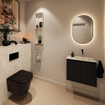 MONDIAZ TURE-DLUX Meuble toilette - 60cm - Urban - EDEN - vasque Ostra - position droite - sans trou de robinet SW1104701