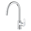 Grohe Start Loop Mitigeur de cuisine - monotrou - bec haut orientable extensible - saillie 21,5 cm - levier ouvert - chromé SW924749