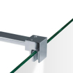 Saniclass Create Porte pivotante 100x200cm en 2 parties sans profilé avec verre de sécurité anticalcaire 8mm Chrome brillant SW223758