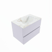 MONDIAZ VICA-DLUX Ensemble meuble de salle de bains - 70cm - meuble sous-vasque cale - 2 tiroirs - lavabo encastré cloud central - 1 trou de robinet - version haute 60cm - frape SW1088996