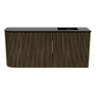 Mondiaz JOYA 91.6cm toiletmeubel - ronding links kleur Shadow - Wastafel FAYE positie Rechts Zonder kraangat kleur Urban. SW1421576