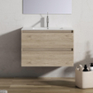 Saniclass Chaci Badkameronderkast - 60cm - 2 lades - greeploos - eiken SHOWROOMMODEL SHOW26259