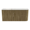 Mondiaz JOYA-DLUX Meuble de salle de bains 91,6cm - arrondi droite couleur Dusk - Vasque FAYE position Gauche Sans trou de robinet couleur Ostra. SW1423423