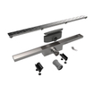 Easy Drain Compact caniveau simple plaque avec évacuation latérale 6x100cm 50mm inox 2301332