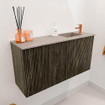 Mondiaz JOYA-DLUX Meuble de salle de bains 80cm - couleur Shadow - Vasque FAYE position Droite 1 trou de robinet couleur Saba. SW1425114