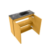 MONDIAZ TURE-DLUX meuble de toilettes 60cm Ocher. EDEN lavabo Lava position droite. Sans trou de robinet. SW1103920
