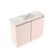 MONDIAZ TURE-DLUX Meuble toilette - 60cm - Rosee - EDEN - vasque Frappe - position centrale - 1 trou de robinet SW1102947