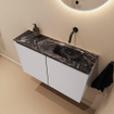 MONDIAZ TURE-DLUX meuble de toilettes 80cm Cale. EDEN lavabo Lava position droite. Sans trou de robinet. SW1103718