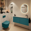 MONDIAZ TURE-DLUX Meuble WC 120cm Smag. Lavabo EDEN Opalo position droite. Avec 1 trou de robinet. SW1104621