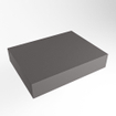 Mondiaz TOP 46 Plan sous vasque - 40x41x12cm - compatible comme plan de meuble - solid surface - Dark Grey SW1024788