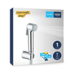 GROHE Vitalio Set de douchette Trigger - 1 jet - ronde - avec support - flexible lisse - 125cm - chromé SW87130