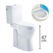 GO by Van Marcke XJoy Toilette au sol - sans rebord de rinçage - surélevée - évacuation au sol - abattant WC soft close - porcelaine blanche SW287187