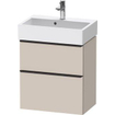 Duravit D-neo Meuble sous vasque 58.4x37.2x62.5cm 2 tiroirs Taupe mat SW641046