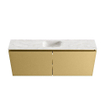 MONDIAZ TURE-DLUX Meuble de toilettes 120 cm Oro. EDEN vasque Ostra position centrale. Sans trou de robinet. SW1104986
