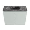 MONDIAZ TURE-DLUX Meuble toilette - 60cm - Greey - EDEN - vasque Lava - position centrale - sans trou de robinet SW1103801