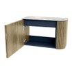 Mondiaz JOYA-DLUX Meuble de toilette 61,6cm - arrondi droit couleur Dusk - Vasque FAYE position Gauche 1 trou de robinet couleur Ostra. SW1423391