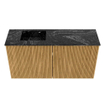 Mondiaz JOYA-DLUX 80cm toiletmeubel - kleur Oak - Wastafel FAYE positie Links 1 kraangat kleur Lava. SW1422060