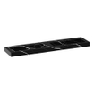 BRAUER Coral wastafel - 200x46x10cm - 2 wasbakken - 2 kraangaten - composiet - marmerlook - Nero Marquina SW721054