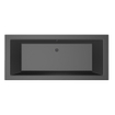 Xenz Society Duobad - 170x75x53 - afvoer Midden - acryl - ebony SW102907
