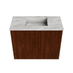 Mondiaz JOYA-DLUX 50cm toiletmeubel - kleur Ruby - Wastafel FAYE positie Midden Zonder kraangat kleur Glace. SW1423534