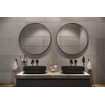 Miroir Haceka Deco - 80x80cm - rond - noir mat SW1102381