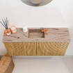 Mondiaz JOYA-DLUX 90cm toiletmeubel - kleur Oak - Wastafel FAYE positie Midden 1 kraangat kleur Arena. SW1423855