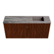 Mondiaz JOYA-DLUX 90cm meuble de salle de bains - couleur Ruby - Vasque FAYE position Droite Sans trou de robinet couleur Sombra. SW1425671
