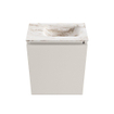 MONDIAZ TURE-DLUX Meuble toilette - 40cm - Linen - EDEN - vasque Frappe - position droite - 1 trou de robinet SW1102820