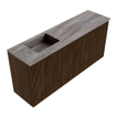 Mondiaz JOYA-DLUX 90cm toiletmeubel - kleur Walnut - Wastafel FAYE positie Links 1 kraangat kleur Oza. SW1424581