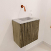 Mondiaz JOYA-DLUX Meuble de toilette 40cm - couleur Dusk - Vasque FAYE position Milieu Sans trou de robinet couleur Glace SW1423126