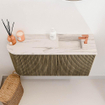 Mondiaz JOYA-DLUX 81.6cm toiletmeubel - ronding links kleur Dusk - Wastafel FAYE positie Rechts 1 kraangat kleur Nata. SW1425927