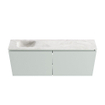 MONDIAZ TURE-DLUX Meuble toilette - 120cm - Greey - EDEN - vasque Ostra - position gauche - 1 trou de robinet SW1104880