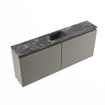 MONDIAZ TURE-DLUX Meuble toilette - 120cm - Smoke - EDEN - vasque Lava - position centrale - 1 trou de robinet SW1104079