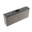 MONDIAZ TURE-DLUX meuble WC 120 cm Smoke. EDEN lavabo Lava position centrale. Avec 1 trou de robinet. SW1104079