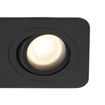 QAZQA Alberto Ensemble de spots encastrés - 2 spots - 11x17,5cm - lampe LED claire incluse - IP44 - Rectangulaire - Noir SW1477241