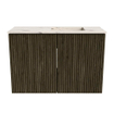 Mondiaz JOYA-DLUX 60cm toiletmeubel - kleur Shadow - Wastafel FAYE positie Rechts Zonder kraangat kleur Nata. SW1424963