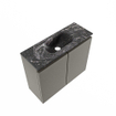 MONDIAZ TURE-DLUX Meuble toilette - 60cm - Smoke - EDEN - vasque Lava - position centrale - 1 trou de robinet SW1104045