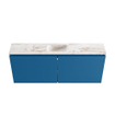 MONDIAZ TURE-DLUX Meuble toilette - 120cm - Jeans - EDEN - vasque Frappe - position centrale - sans trou de robinet SW1102831