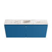 MONDIAZ TURE-DLUX Meuble WC 120 cm Jeans. Lavabo EDEN Frappe position milieu. Sans trou de robinet. SW1102831