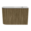 Mondiaz JOYA-DLUX Meuble de salle de bains - 61,6cm - arrondi gauche couleur Dusk - Vasque FAYE position Droite Sans trou de robinet couleur Opalo SW1423327
