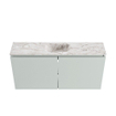 MONDIAZ TURE-DLUX Meuble toilette - 100cm - Greey - EDEN - vasque Glace - position centrale - 1 trou de robinet SW1103306