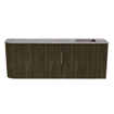 Mondiaz JOYA-DLUX 111.6cm meuble de salle de bains - arrondi gauche couleur Shadow - Vasque FAYE position Droite Sans trou de robinet couleur Oza. SW1425075