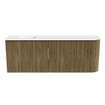 Mondiaz JOYA 111.6cm toiletmeubel - ronding rechts kleur Dusk - Wastafel FAYE positie Links Zonder kraangat kleur Talc. SW1421618