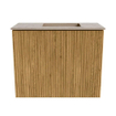 Mondiaz JOYA-DLUX 50cm toiletmeubel - kleur Oak - Wastafel FAYE positie Rechts Zonder kraangat kleur Arena. SW1423838