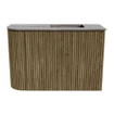 Mondiaz JOYA-DLUX Meuble de toilette 61.6cm - arrondi gauche couleur Dusk - Vasque FAYE position Droite 1 trou de robinet couleur Oza. SW1426007