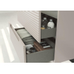Saniclass Prime Balance Ensemble meuble de salle de bains - 120x55x45cm - 2 vasques rectangulaires en céramique blanche - 2 trous de robinet - 4 tiroirs - miroir rectangulaire - chêne rustique SW1159471